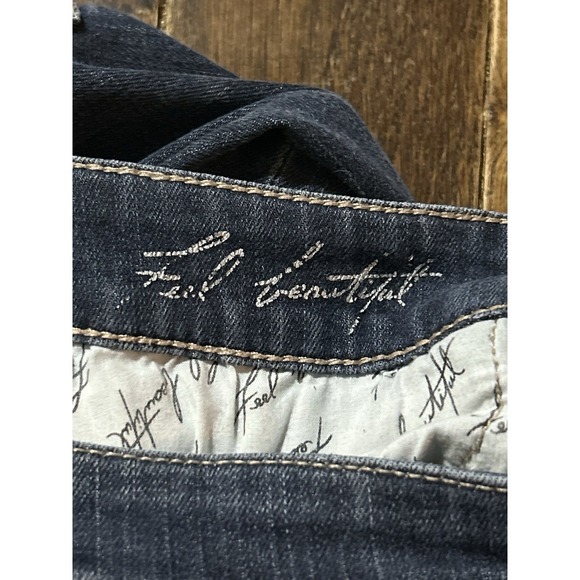 White House Black Market Mid Rise Boot Leg Boot Cut Jeans Blanc 4R - Picture 7 of 7